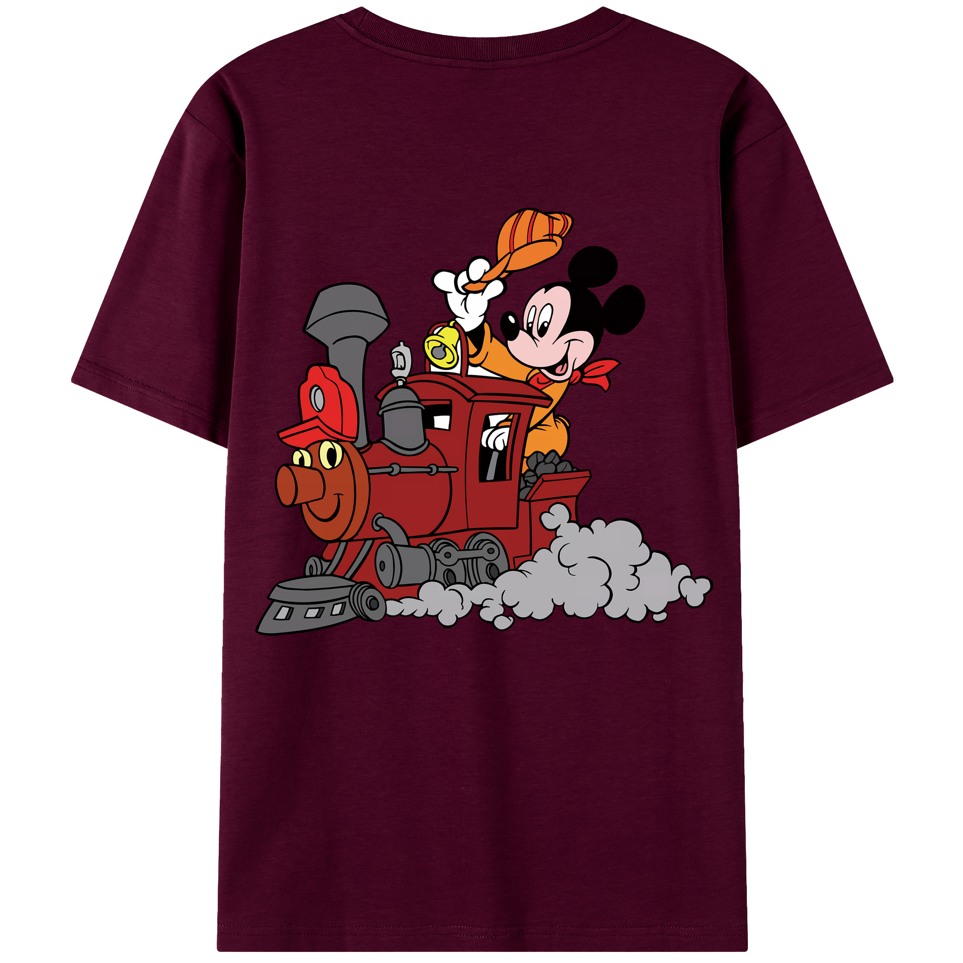 ミッキーマウス Mickey Mouse レディース半袖Tシャツ(バックプリント)